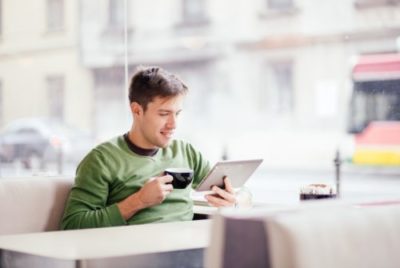 Man with coffee and table_SS